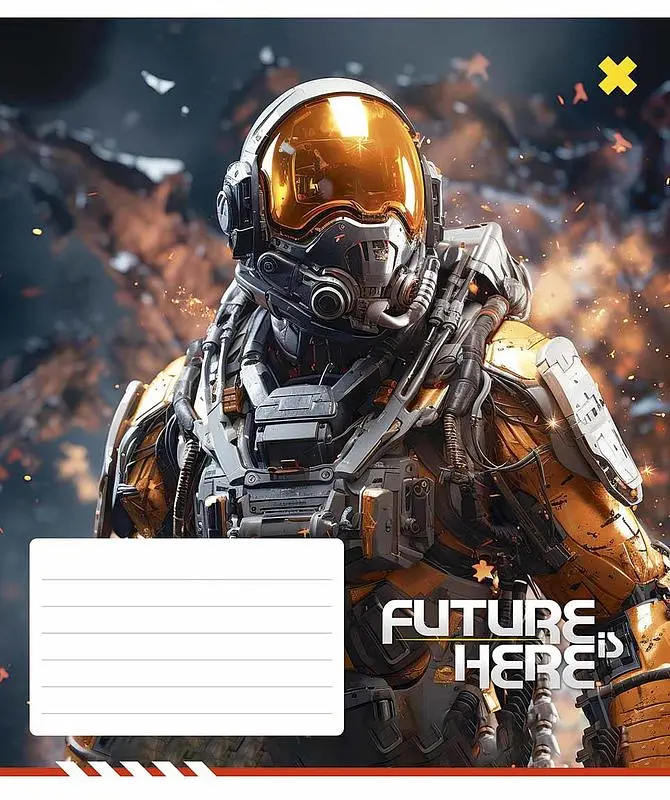 Зошит загальний Школярик Future here у клітинку 12 аркушів 30 шт. (012-3417K) - фото 3