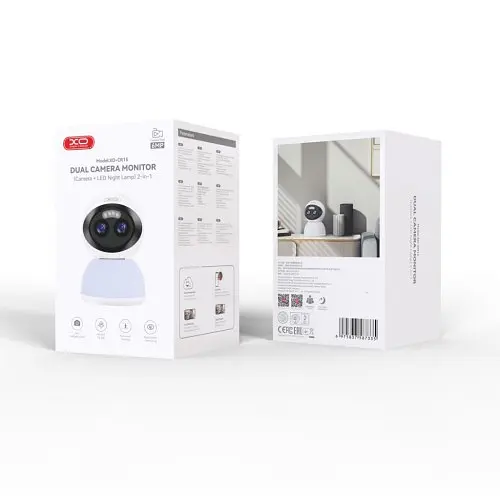 Камера спостереження XO CR15 EU Indoor Dual Mirror Zoom 6-Megapixel Біла 6975837587335 - фото 6