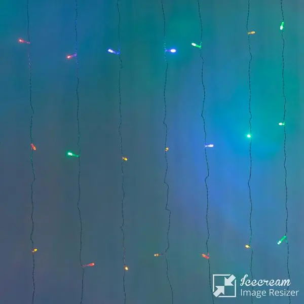 Гірлянда-штора світлодіодна 600 LED розмір 3*3 м, мультиколор - фото 11