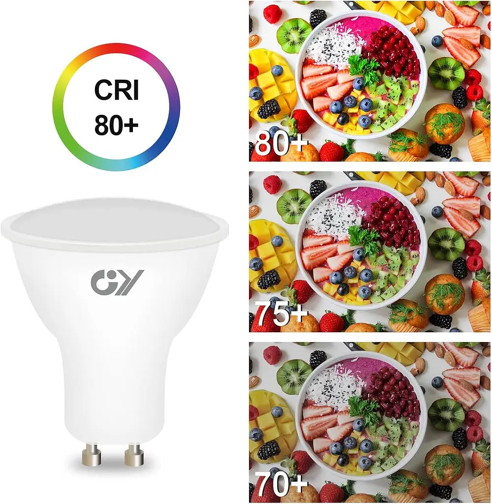 Світлодіодні лампи GY GU10 Холодно-білий 6500K, 8W 800lm Енергозберігаючі світлодіодні лампи GU10, галогенна лампа 80 Вт - фото 5