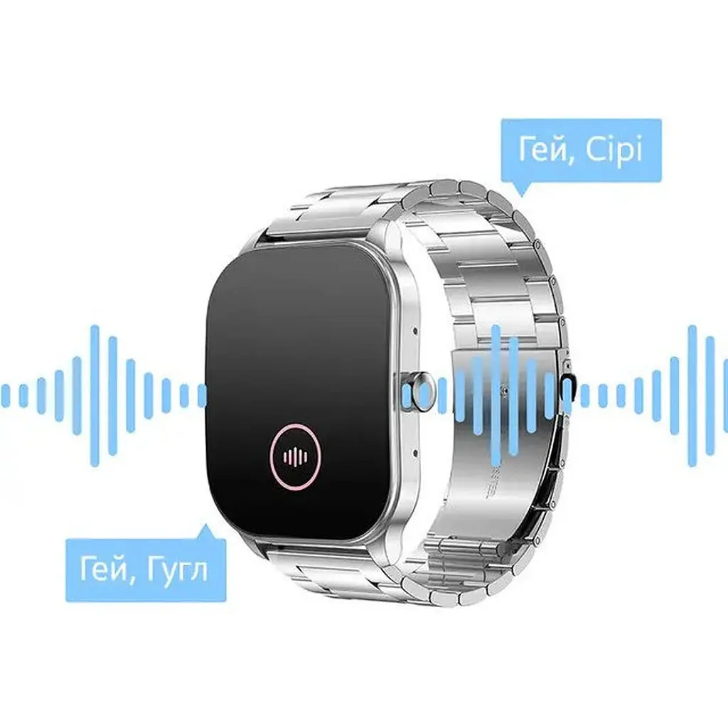 Умные часы с металлическим ремешком Amazfit Pop 3S Metal Silver (Metallic Strap) - фото 3
