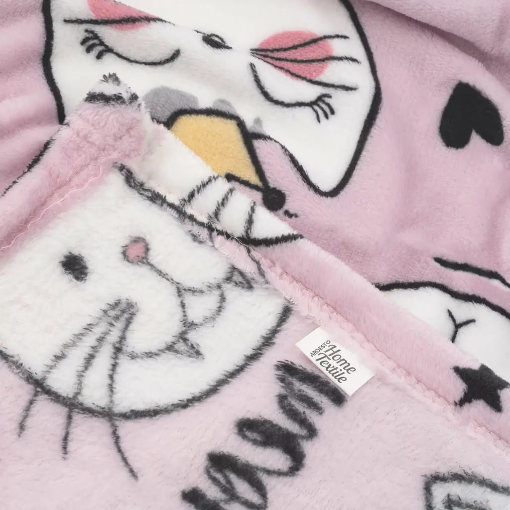 Плед Ardesto Flannel 160 х 200 см 100% полиэстер котики (ART0132PB) - фото 4