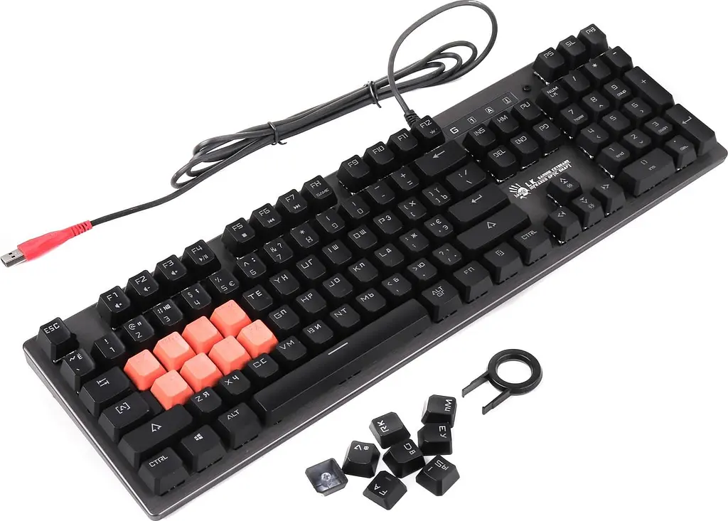Клавиатура Bloody A4Tech B760 Green Switch RGB USB Grey (B760 (Grey) Green Sw) - фото 4