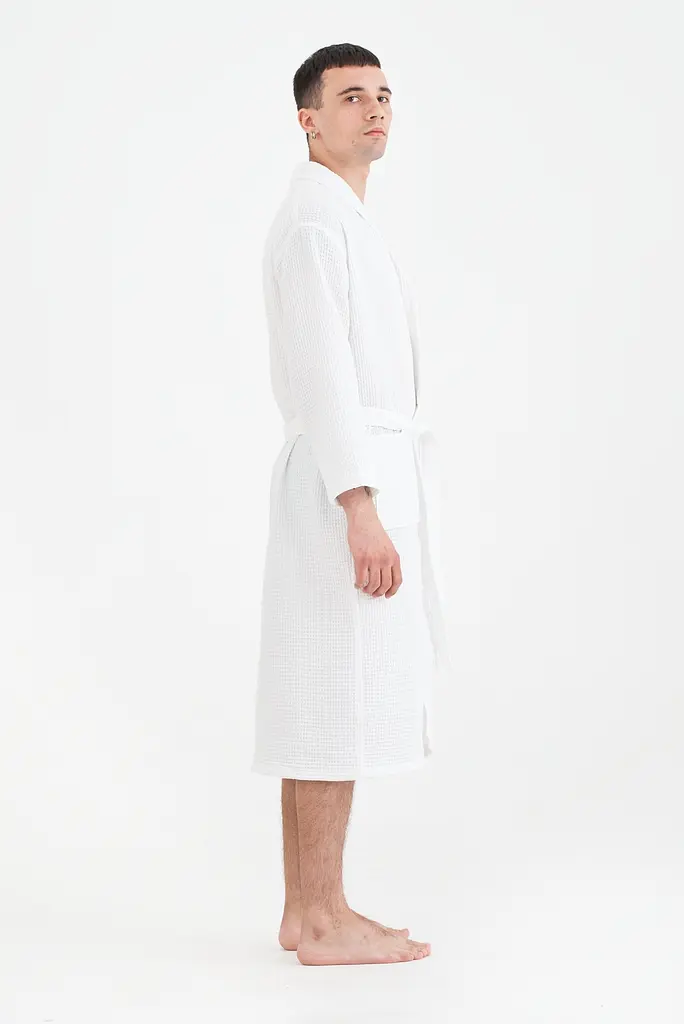 Халат Lotus Home - Waffle white M - фото 6