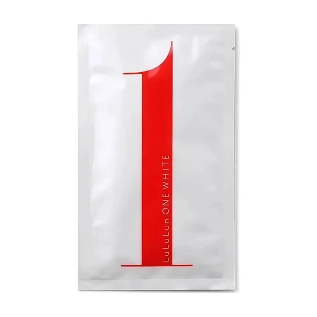 Маска для обличчя Lululun Premium Face Mask One White Освітлююча для сяйва та свіжості шкіри 1 шт х 5 уп (4580794010868) - фото 2
