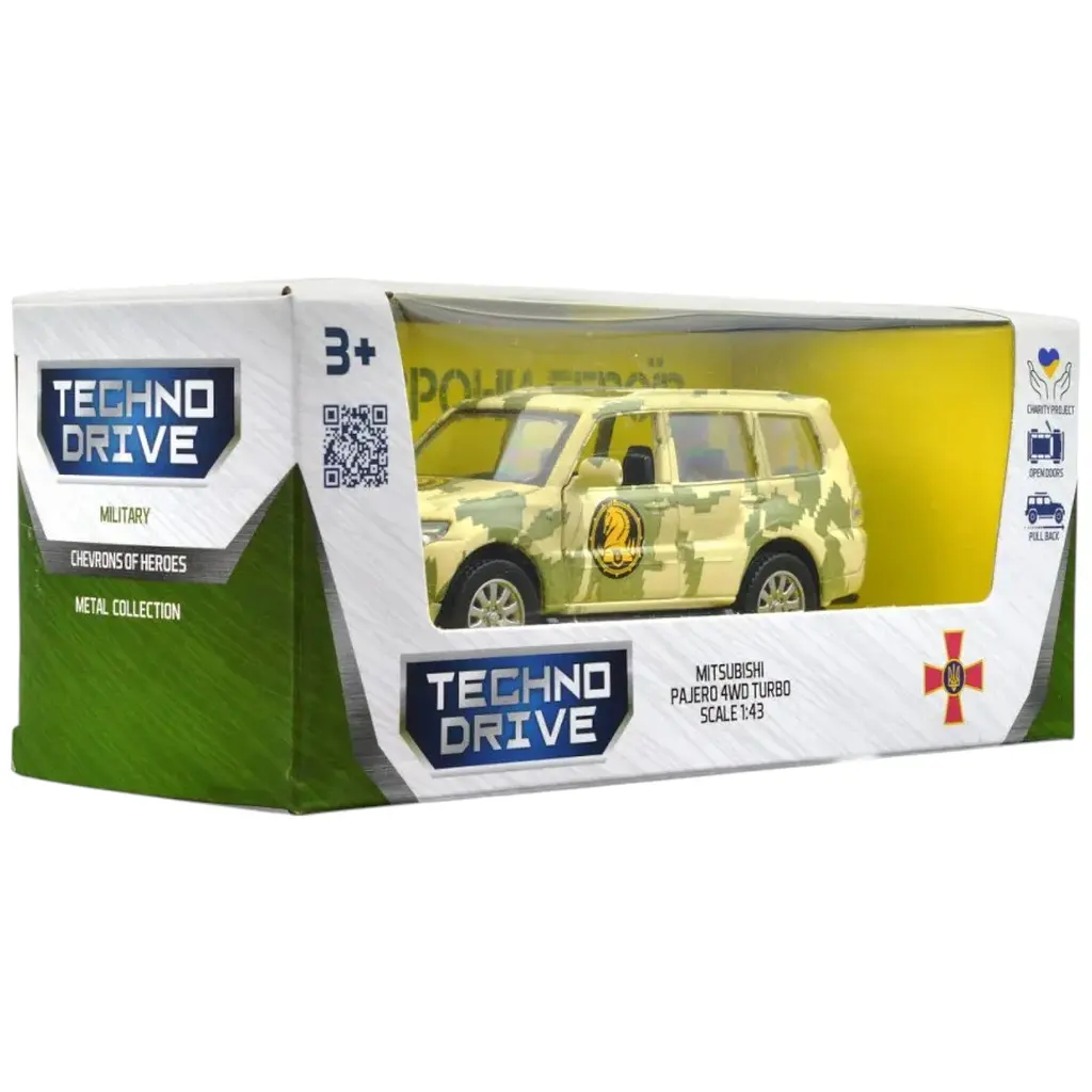 Автомодель TechnoDrive 250361M серия Шевроны Героев Mitsubishi Pajero 4WD Tubro 47 ОМБр - фото 2