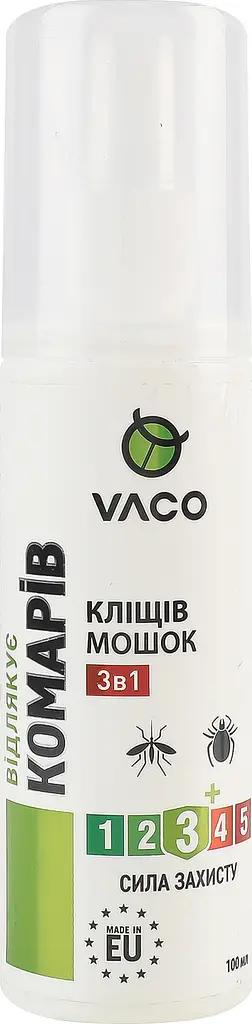 Спрей Vaco 3 в 1 від комарів, кліщів та мошок 100 мл - фото 7