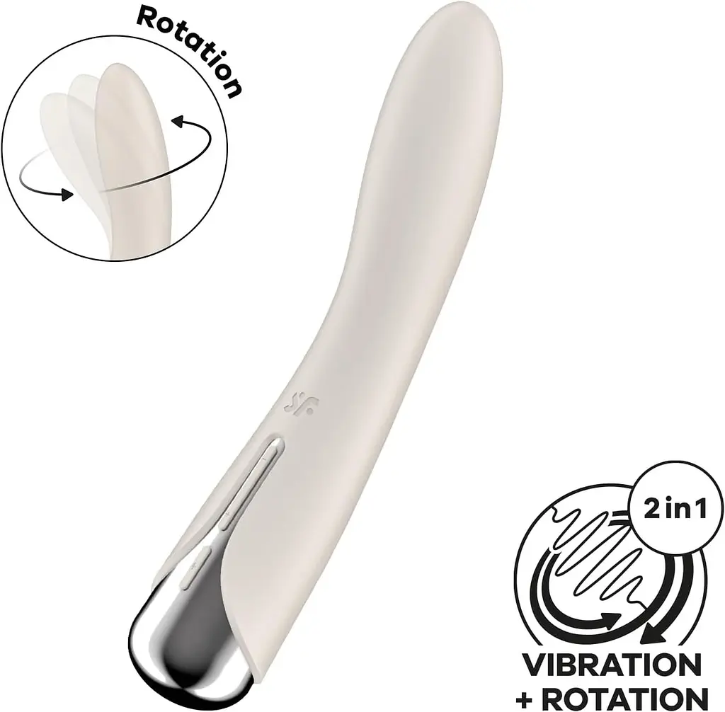 Вібратор Satisfyer Spinning Vibe 1 17.5 см білий - фото 4