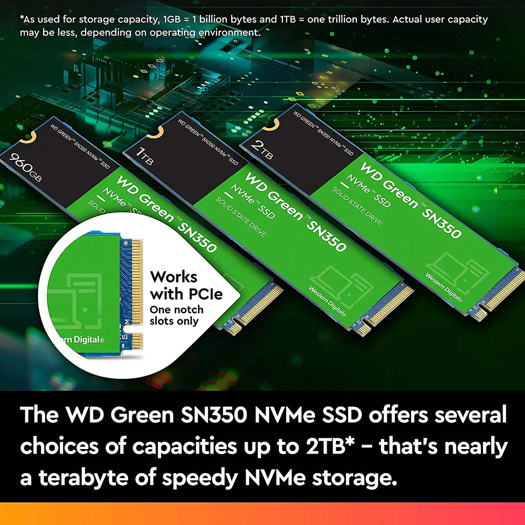 WD Накопичувач SSD M.2 2TB PCIe 3.0 Green SN350 - фото 3