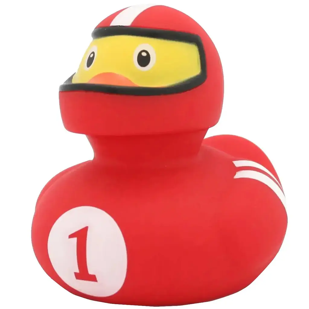 Качка FunnyDucks Гонщик червоний (1869)