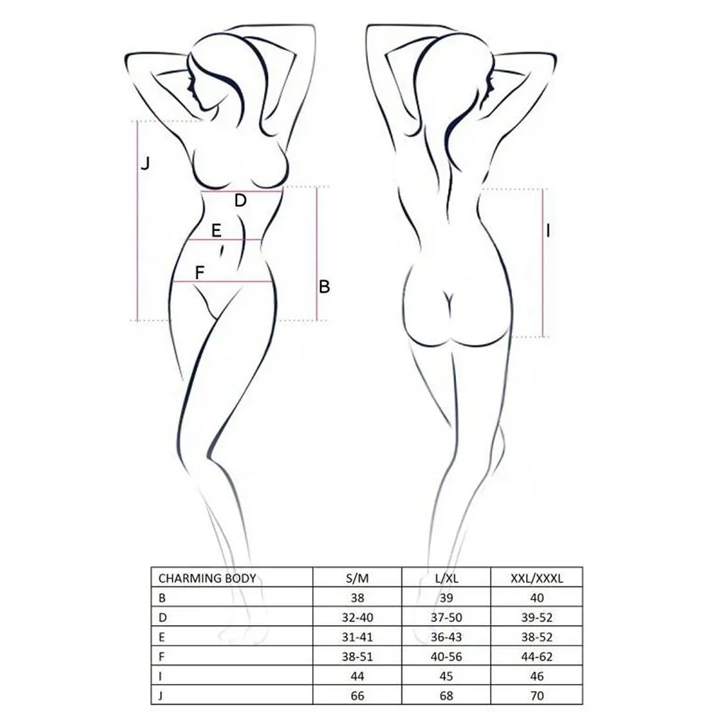 Боди Passion Charming Body black L/XL - фото 3