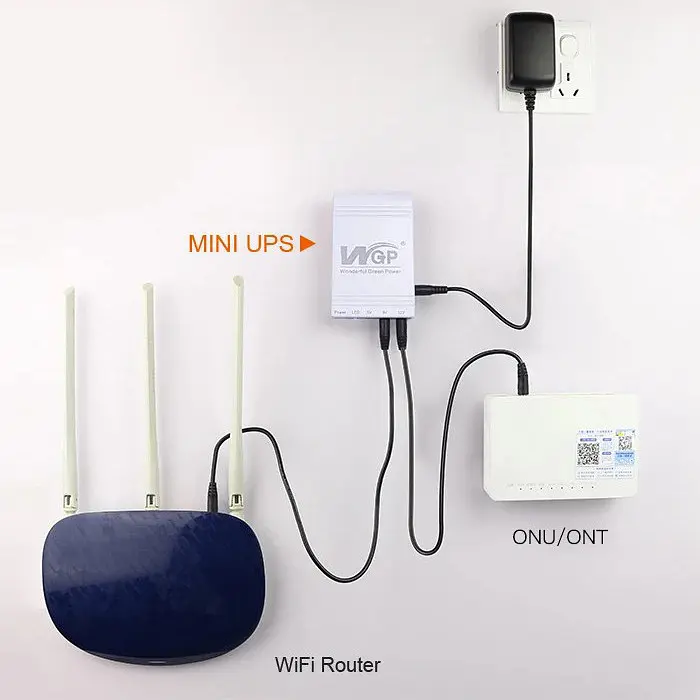 Джерело безперебійного живлення UPS WGP-103 для роутера/модему 10400 mAh - фото 5