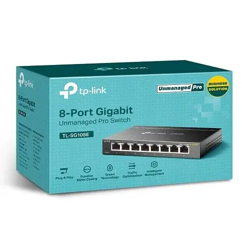 Комутатор TL-SG108E, 8x100/1000 Mb/s, керований, TP-Link teh0028237 - фото 4
