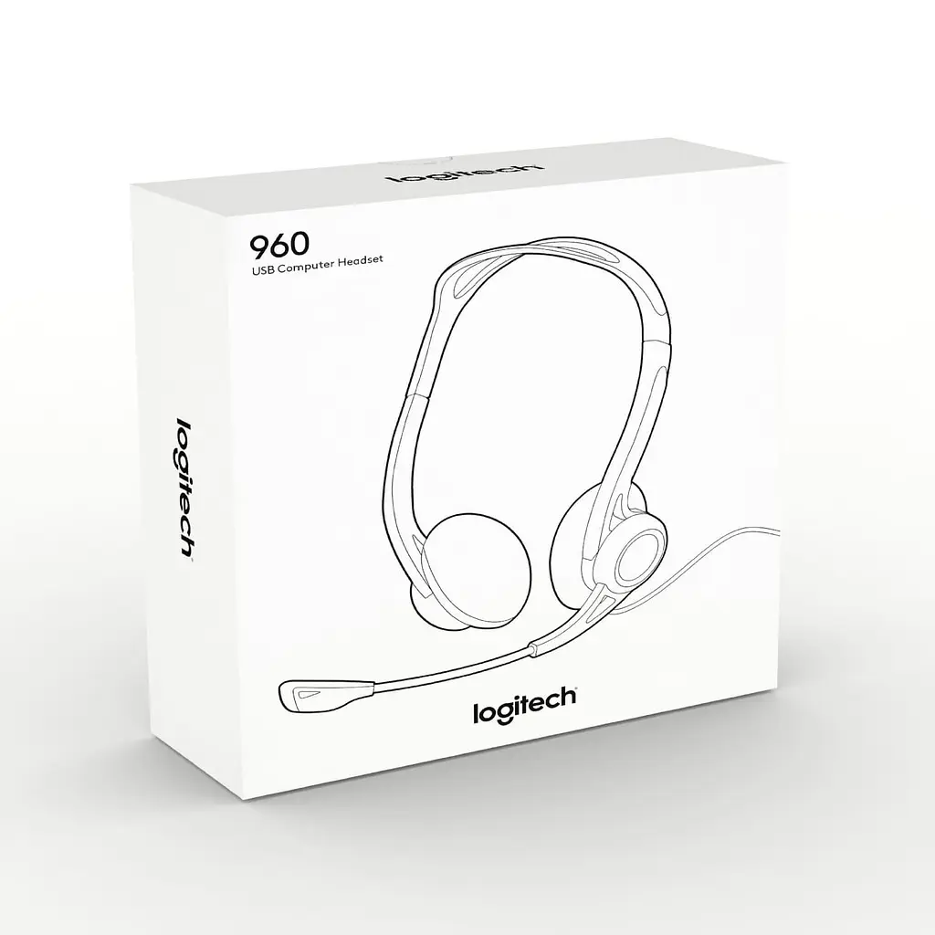 Компьютерная гарнитура Logitech 960 PC Headset USB Black (981-000100) - фото 9