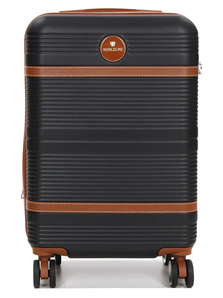 Валіза маленька S ABS-пластик Worldline Airtex 629 56×36×22см 38л Чорна - фото 3
