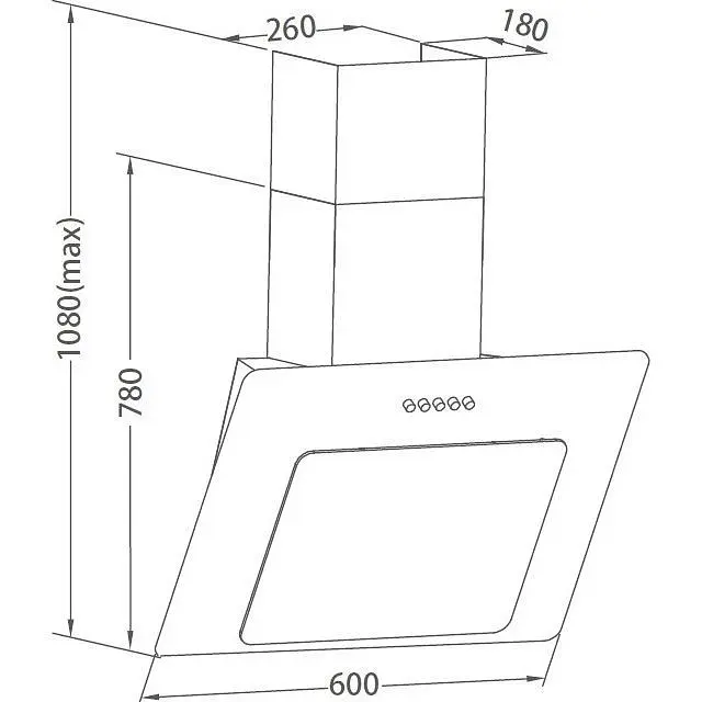 Вытяжка наклонная Pyramida NRX 60 (800) B GWH [142798] - фото 7