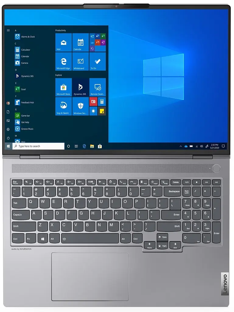 Ноутбук Lenovo ThinkBook 16p 16WQXGA IPS AG/AMD R7 5800H/16/1024F/NVD3060-6/W10P/Grey (20YM0009RA) - фото 2