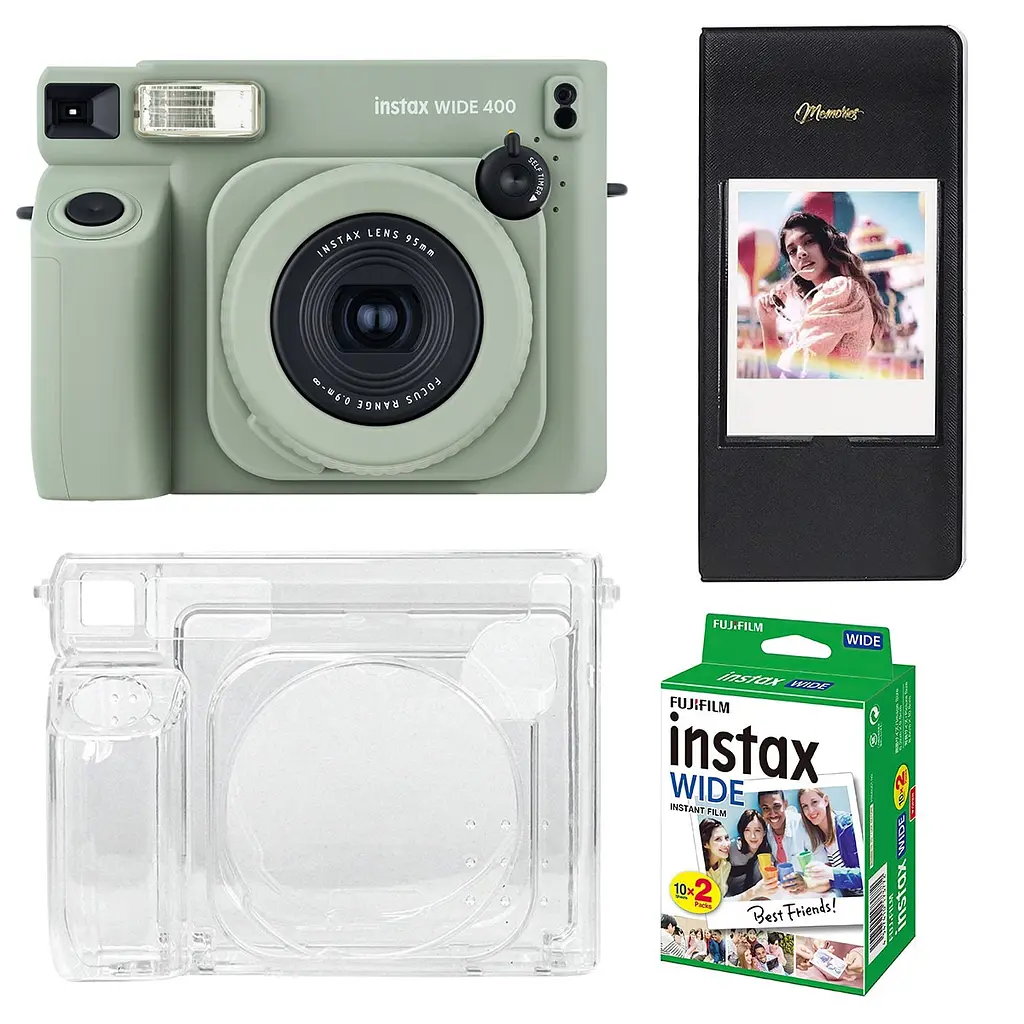 Набір камера Fujifilm Instax Wide 400 Фотопапір 20 шт. Прозорий чохол Фотоальбом на 64 фото чорний - фото 5