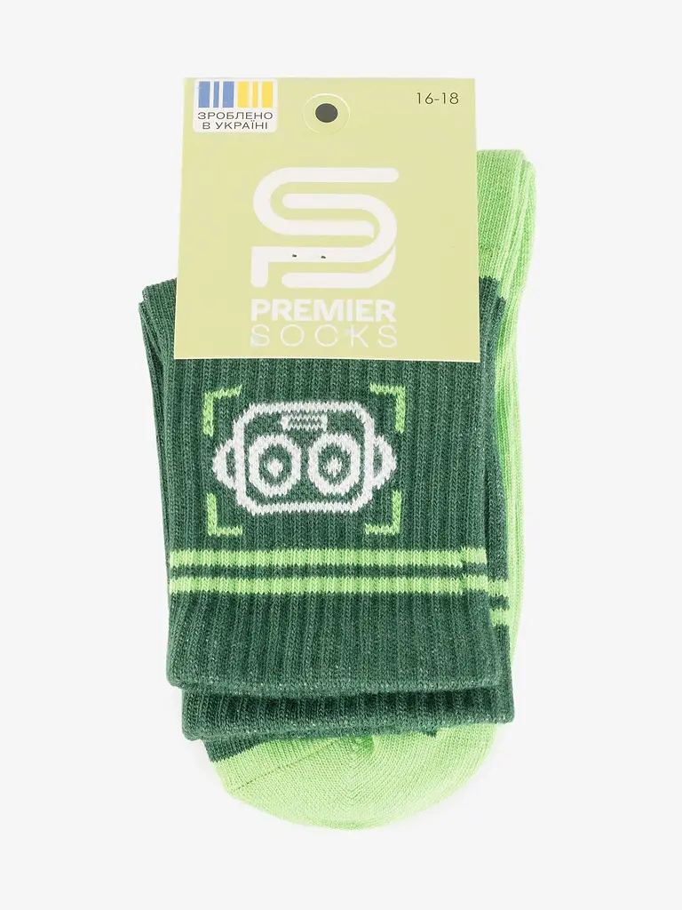 Шкарпетки середні для хлопчика PremierSocks 16Д-1ВР 16-18 Зелений (4820203391769) - фото 4