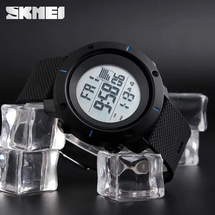 Мужские спортивные часы Skmei 1213 dekker чорные с синим - фото 5