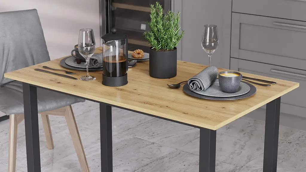 Стіл універсальний Knap Ferrum-decor 750x1000x600 Чорний метал ДСП Дуб Артізан 16 мм (FRD-106343) - фото 3