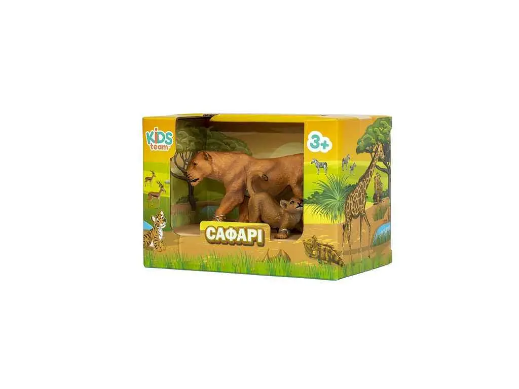 Фігурка KIDS TEAM ANIMALS тварини "Сафарі" Q9899-A31 Левиця та левеня - фото 4