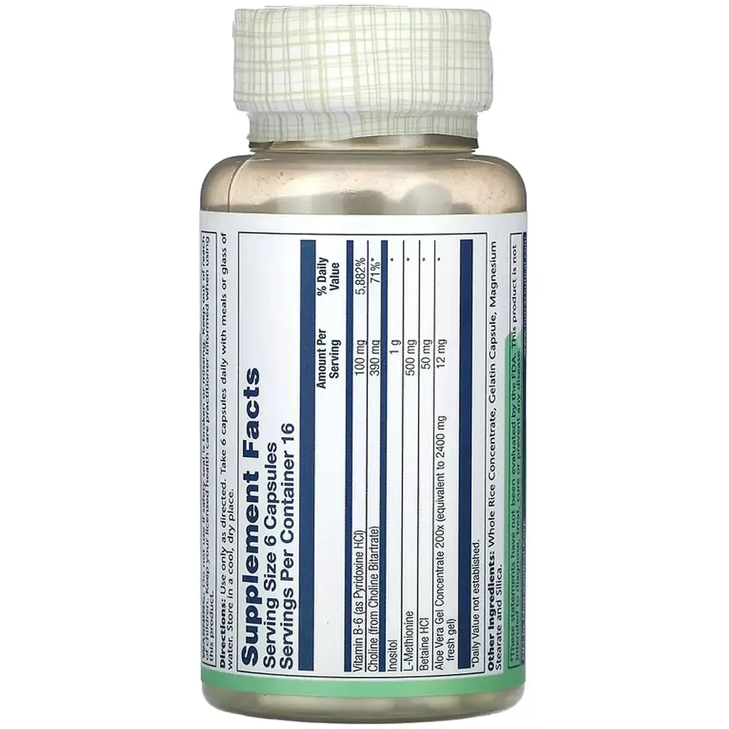 Ліпотропік Solaray Lipotropic + 1000 100 капсул - фото 2