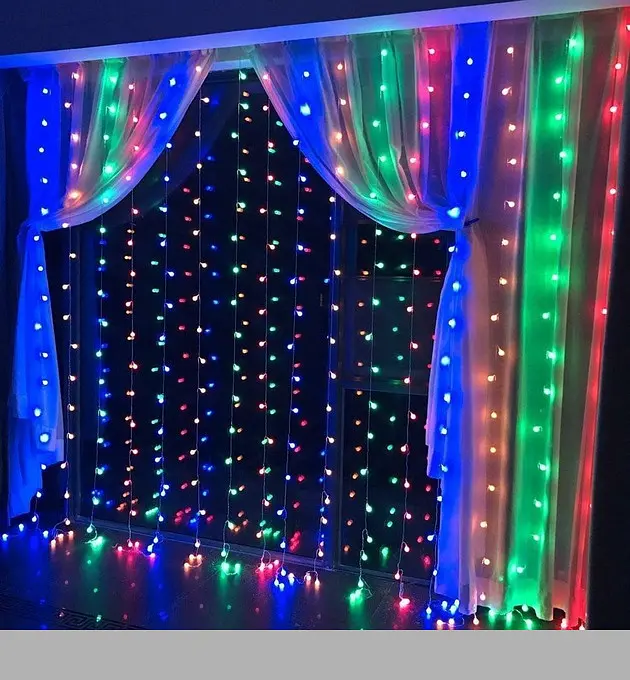 Гірлянда-водоспад XPRO Xmas LED 3х1.5 м, 240 М-2, Мультикольорова (47662-7598_300) - фото 2