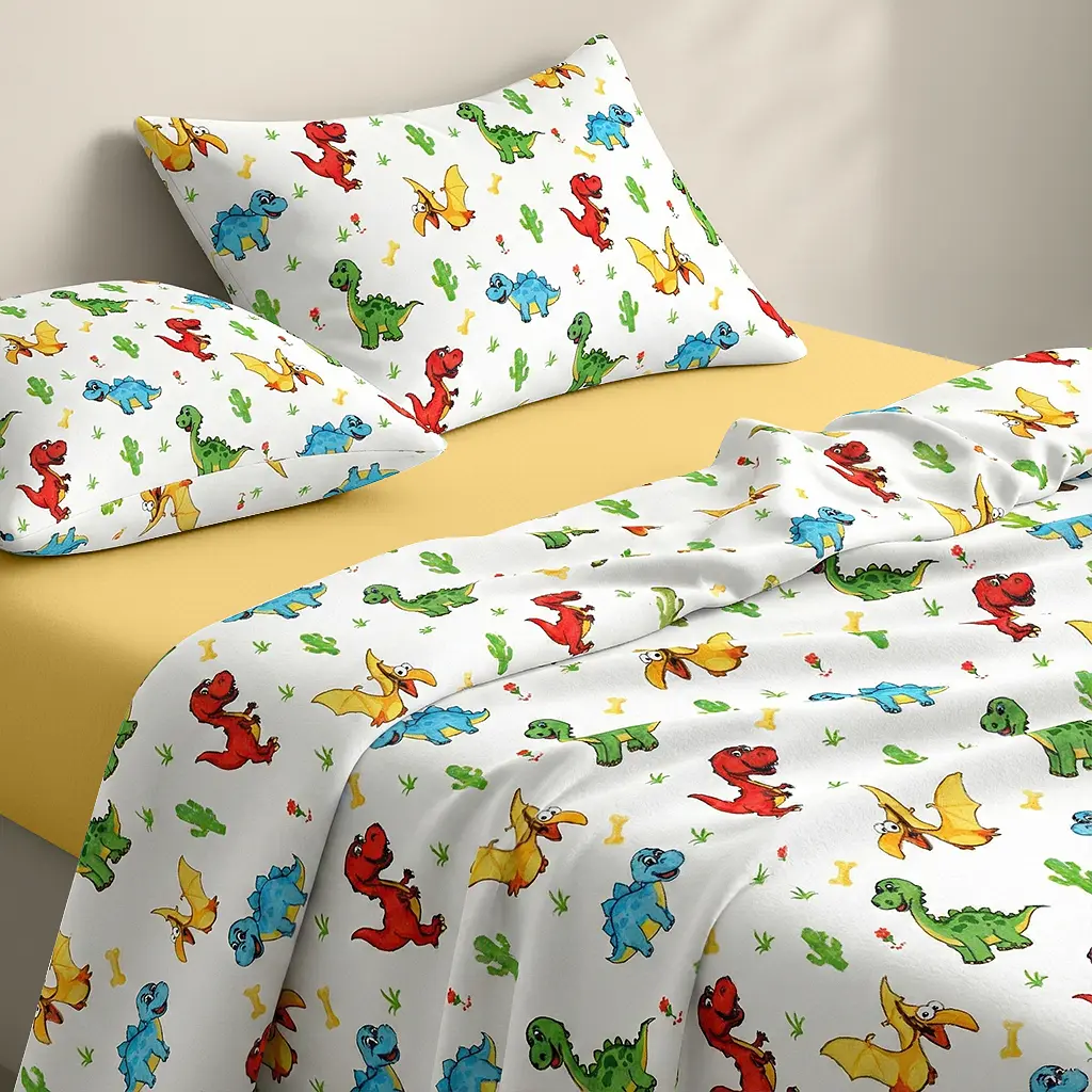 Дитяча постільна білизна фланель в ліжечко COLORFUL DINO COSAS (2200000003447) - фото 2