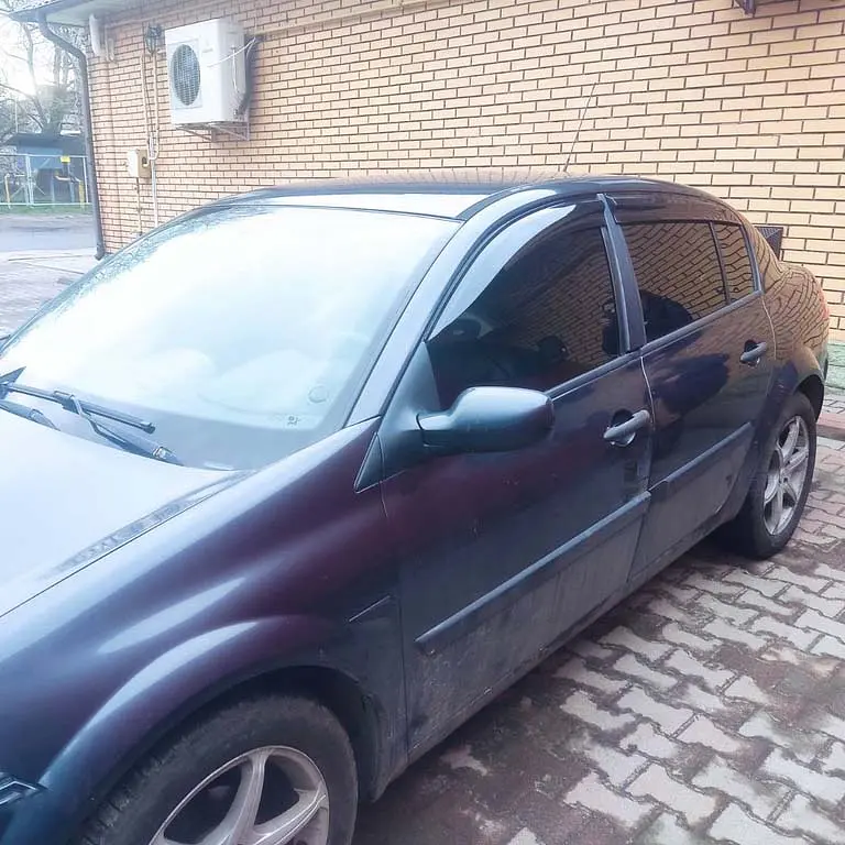 Дефлектори вікон вітровики Renault Megane II 2003-2008 Седан скотч SunPlex (SP-S-07) - фото 4