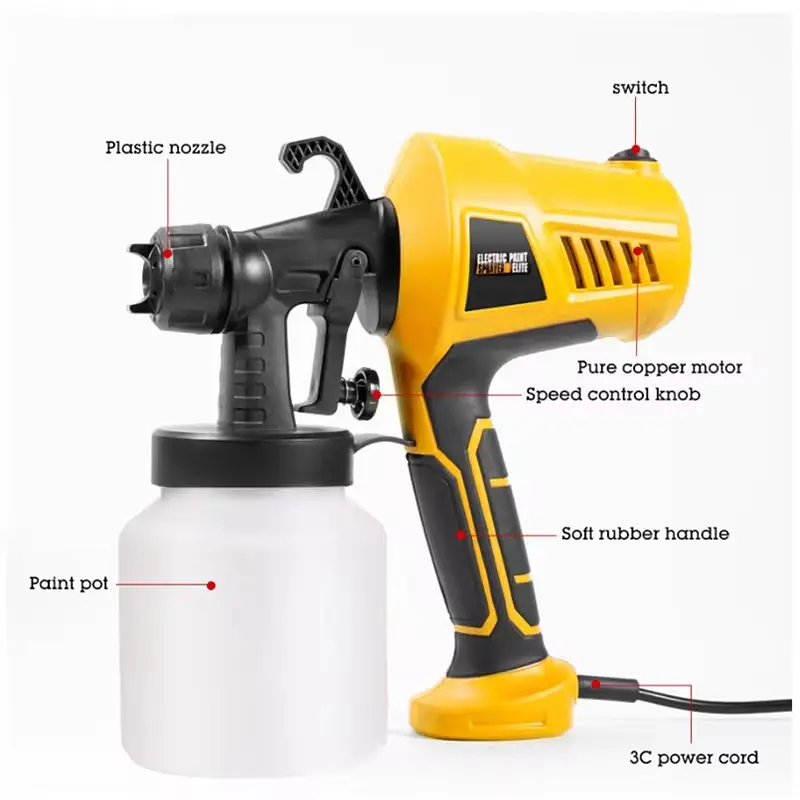 Електричний розпилювач фарби ELECTRIC PAINT SPRATER ELITE LY-79 · Краскопульт – пульверизатор для фарбування - фото 4