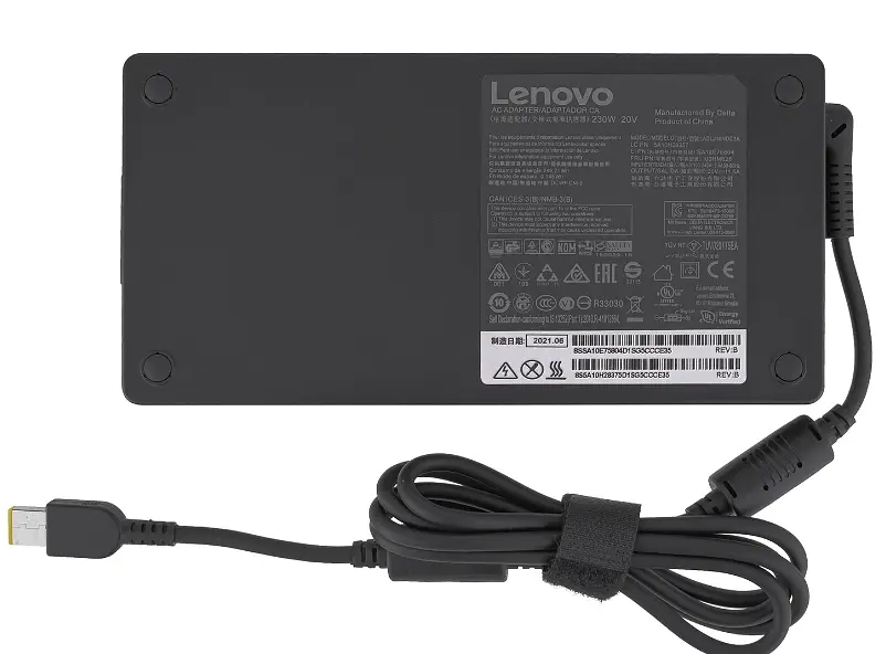 Блок живлення для ноутбука Lenovo 20V, 11.5A, 230W, USB+pin (Square 5 Pin DC Plug), чорний (ADL230NDC3A) (без кабеля!) - фото 2