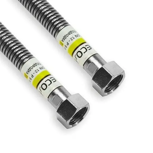 Шланг для газа Eco-Flex Стандарт из нержавеющей стали d 12 1/2х3/4" В 100 см 30412 - фото 2