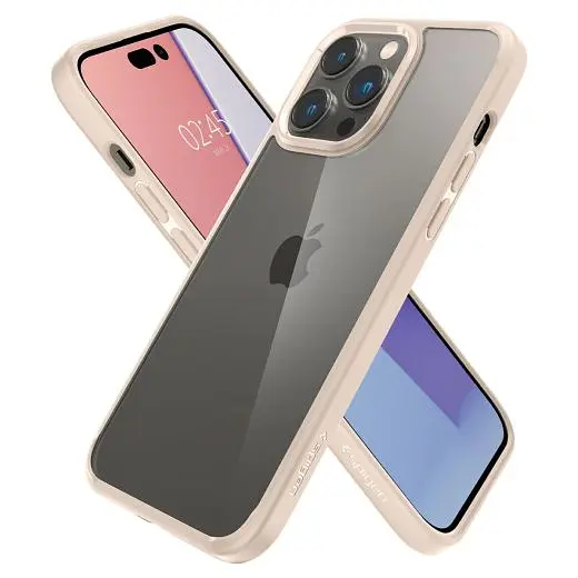 Прозрачный чехол Spigen Ultra Hybrid Sand Beige для iPhone 14 Pro Max (ACS04819) - фото 2