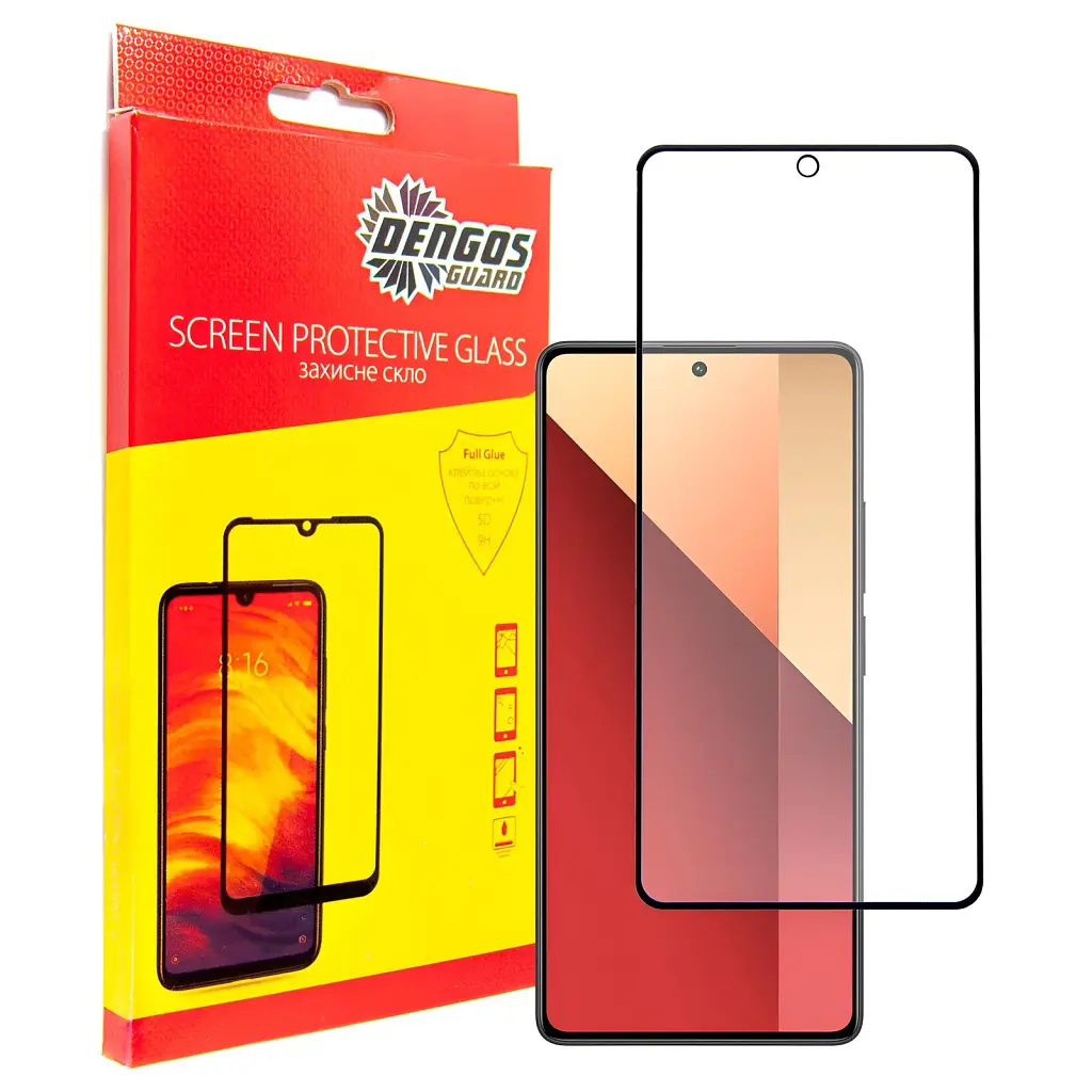 Скло захисне Dengos Xiaomi Redmi Note 13 Pro (black) (TGFG-338) - фото 3