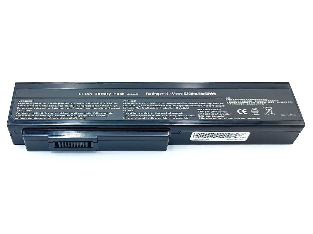 Акумулятор A32-M50 для ноутбука Asus M50, X57, G50, V50, M50, M51, X55, X57, L50, N61, X64 (A32-N61) (10.8V 5200 mAh) - фото 2