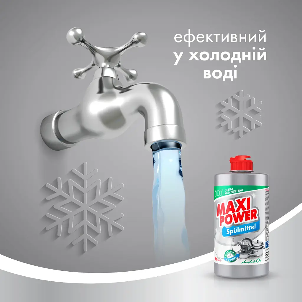 Засіб для миття посуду Maxi Power Платинум 500 мл - фото 2