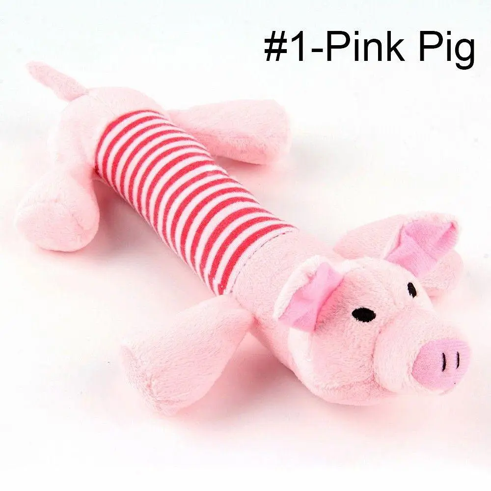 М'яка іграшка для собак Ducling, Elephant & Pig, рожева - фото 7
