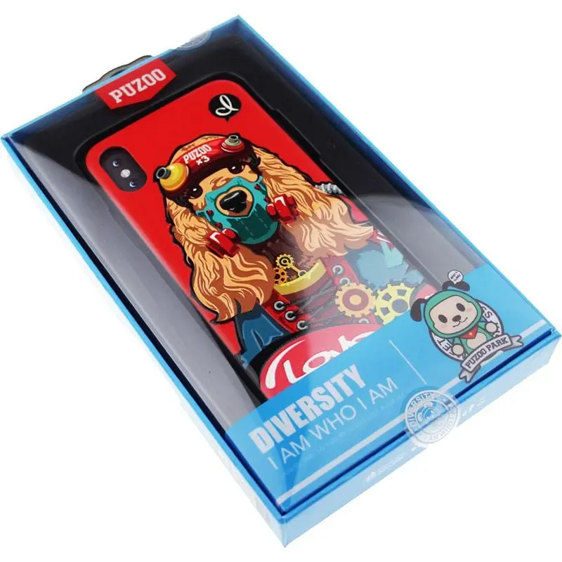 Чохол-накладка PUZOO TPU with UV Printing Punk Phone iPhone X Red - фото 2