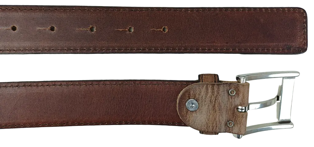Ремінь чоловічий Vanzetti Vintage 116 см 3.3 см шкіра Коричневий - фото 9