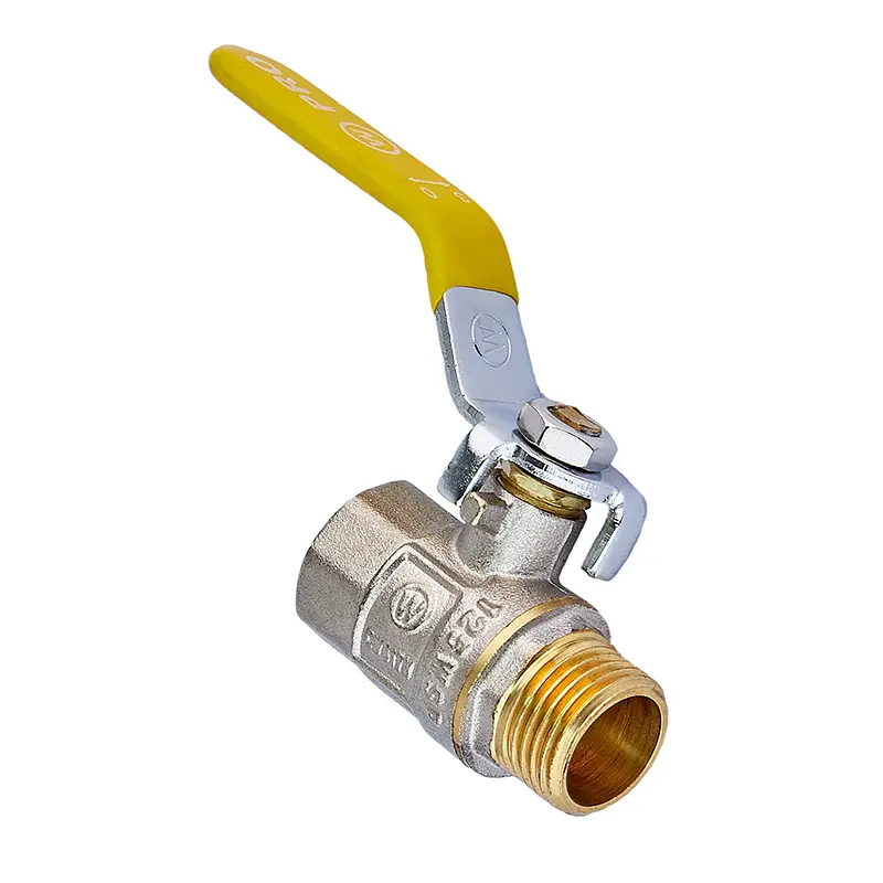 Кран кульовий Waterpro WP607-15FML-Y - 1/2" Fml ГШВ Yellow, ручка "важіль" жовта WP2931 - фото 2
