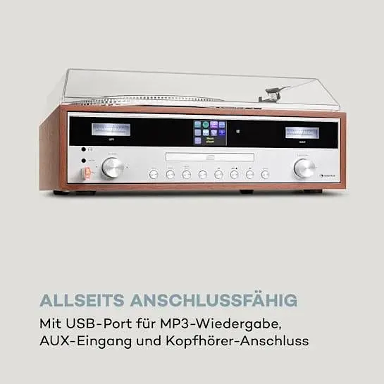 Програвач вінілу Auna Birmingham HiFi (10034090) - фото 4