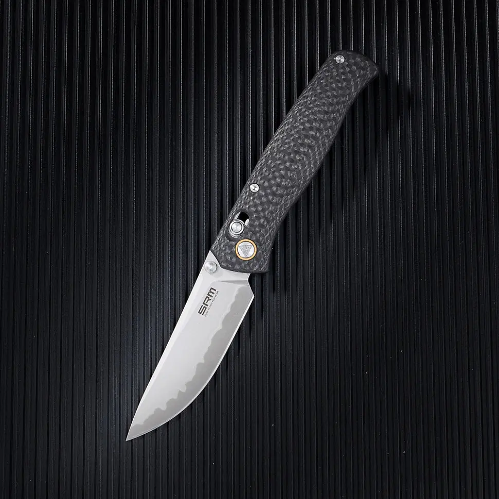 Ніж складаний туристичний SRM Medal 255L-CB2 (8.2 см) 140Cr / карбон чорний - фото 6
