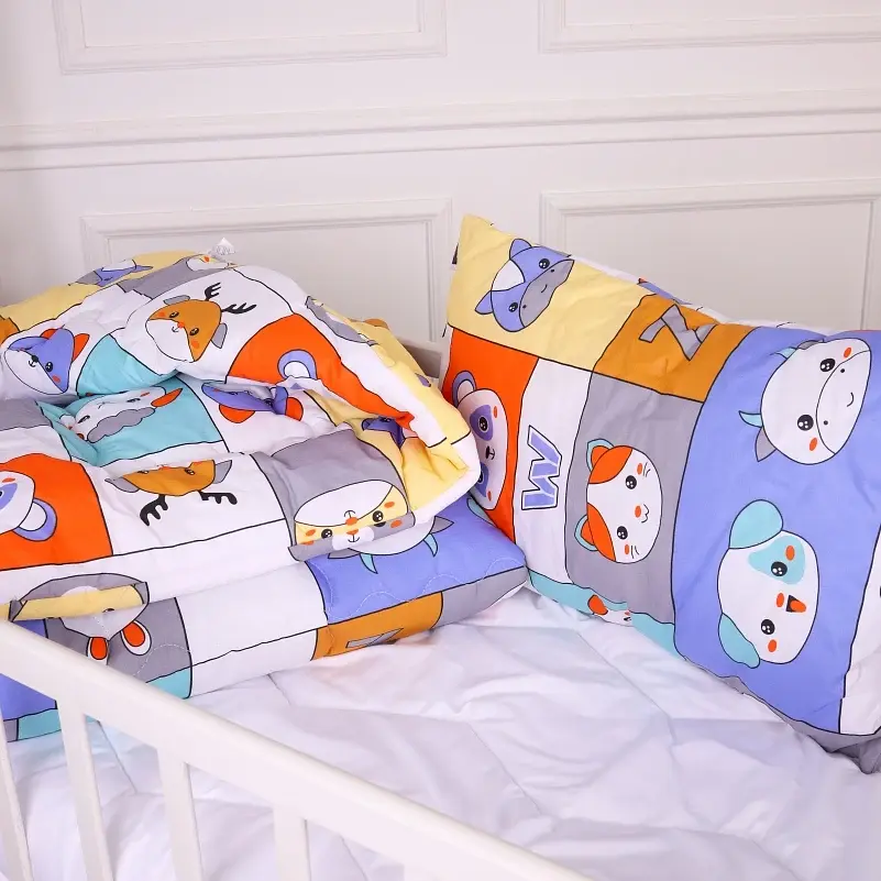 Набір дитячий MirSon зима Kids Time 20-0039 Zoo alphabet 110x140 см бавовна: ковдра з подушкою (2200009671234) - фото 2