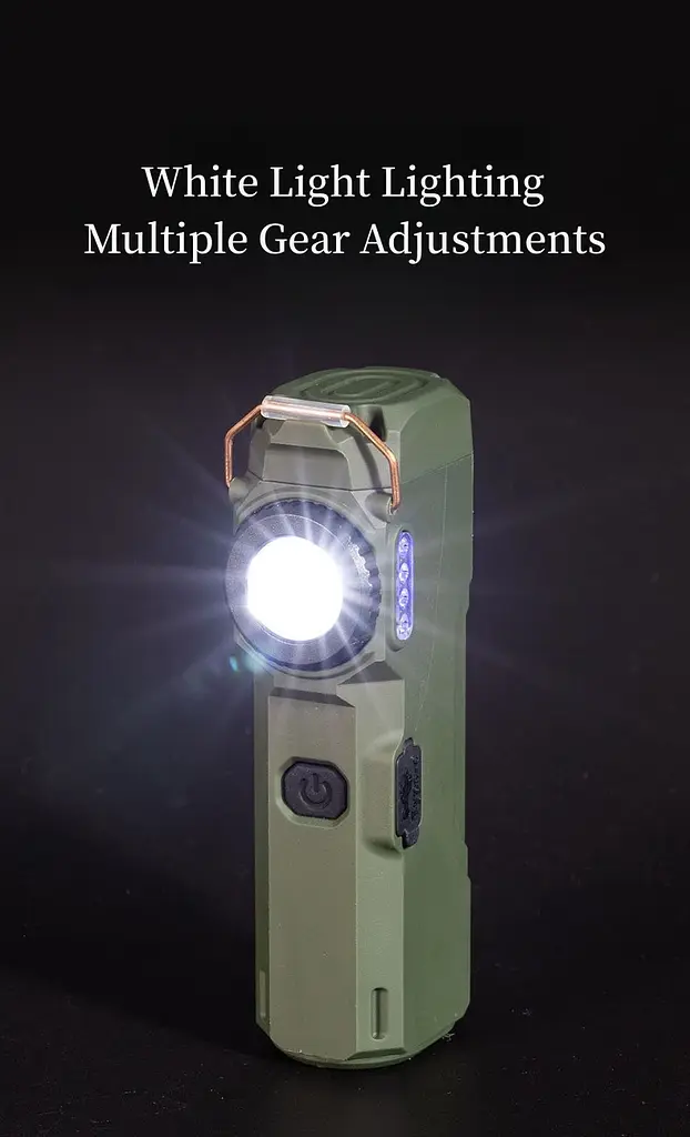 Ліхтар мультифункціональний D51-SMD зелений з Li-Ion акумулятором, індикацією заряду, запальничкою та ЗУ Type-C (46799-D51-SMD_226) - фото 7