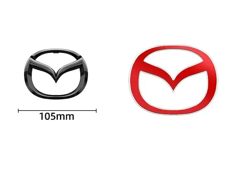 Емблема Mazda 105×84мм Чорна пластик (на скотчі) (вир-во Завод) CH - фото 2