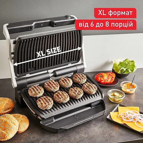 Гриль Tefal прижимний OptiGrill+ XL 2000 Вт температурних режимів 4 алюміній метал (GC727D10) - фото 3