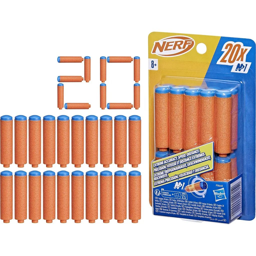 Набір патронів для бластерів Nerf N Series 20 шт. (F8640) - фото 3