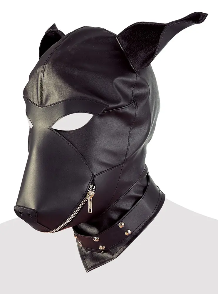 Маска собаки чорна Fetish Collection Dog Mask - фото 4