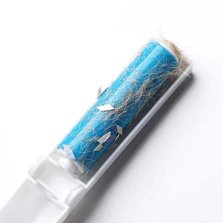 Багаторазовий липкий ролик для чищення одягу Semi Mini складаний Blue - фото 2